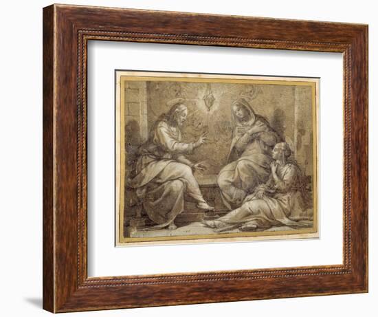 Christ in the House of Martha and Mary-Giorgio Vasari-Framed Giclee Print