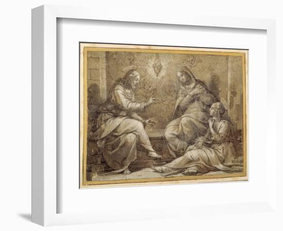 Christ in the House of Martha and Mary-Giorgio Vasari-Framed Giclee Print