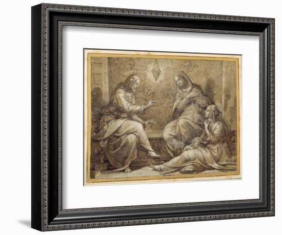 Christ in the House of Martha and Mary-Giorgio Vasari-Framed Giclee Print