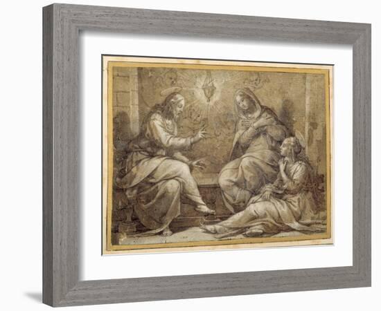 Christ in the House of Martha and Mary-Giorgio Vasari-Framed Giclee Print