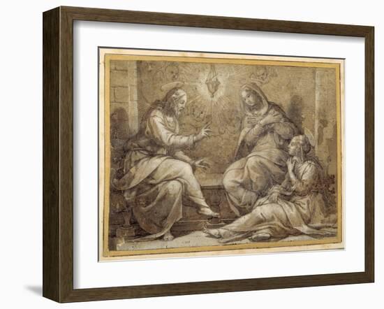 Christ in the House of Martha and Mary-Giorgio Vasari-Framed Giclee Print