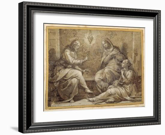 Christ in the House of Martha and Mary-Giorgio Vasari-Framed Giclee Print