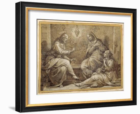 Christ in the House of Martha and Mary-Giorgio Vasari-Framed Giclee Print