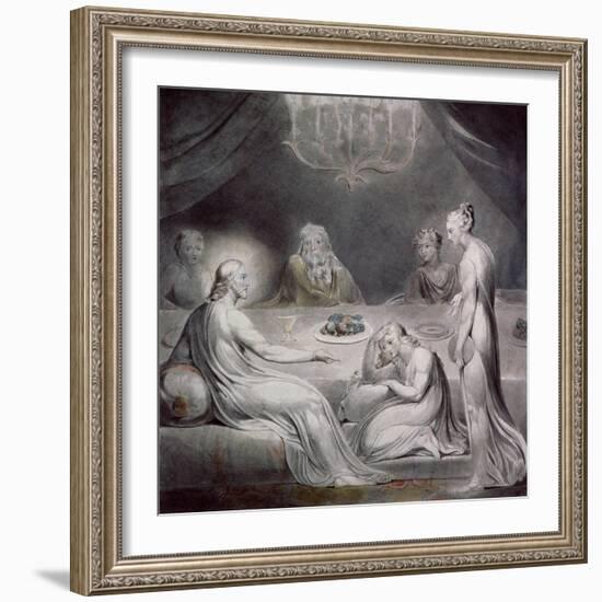 Christ in the House of Martha and Mary-William Blake-Framed Giclee Print