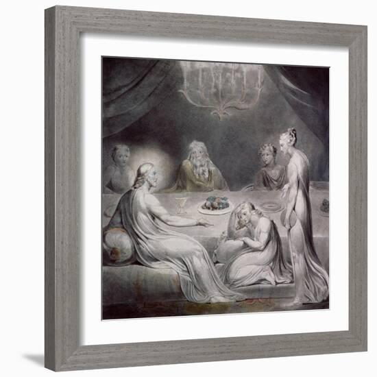 Christ in the House of Martha and Mary-William Blake-Framed Giclee Print