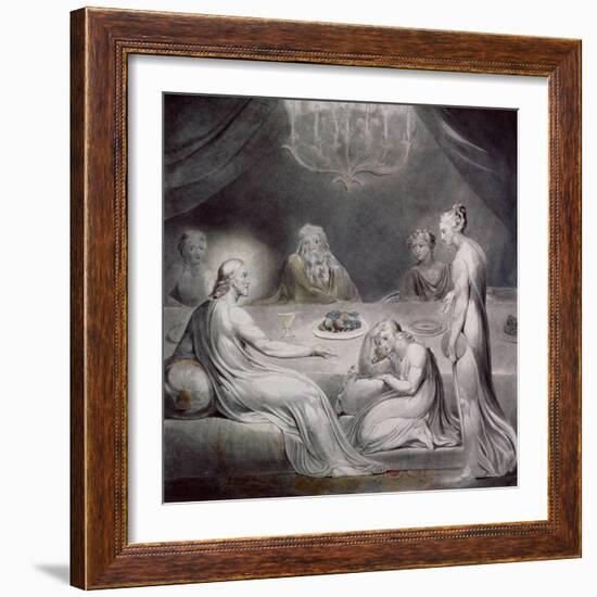 Christ in the House of Martha and Mary-William Blake-Framed Giclee Print