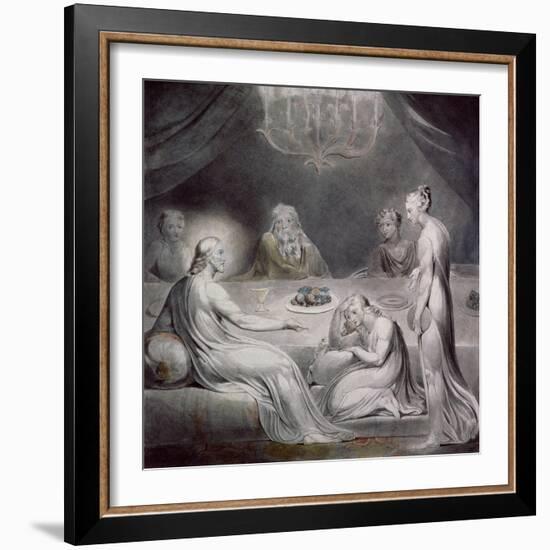 Christ in the House of Martha and Mary-William Blake-Framed Giclee Print