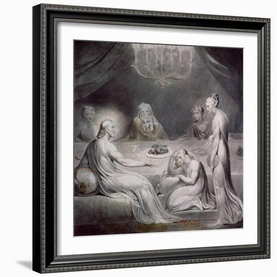 Christ in the House of Martha and Mary-William Blake-Framed Giclee Print
