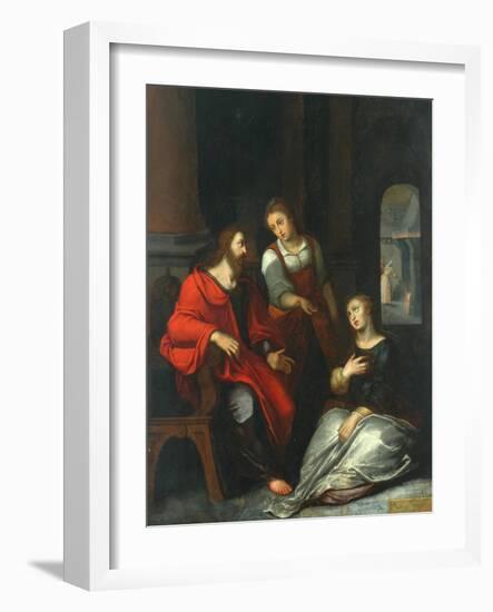 Christ in the House of Mary and Martha, 1556-Otto van Veen-Framed Giclee Print