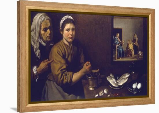 Christ in the House of Mary and Martha, C1618-1622-Diego Velazquez-Framed Premier Image Canvas