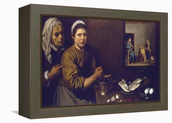 Christ in the House of Mary and Martha, C1618-1622-Diego Velazquez-Framed Premier Image Canvas