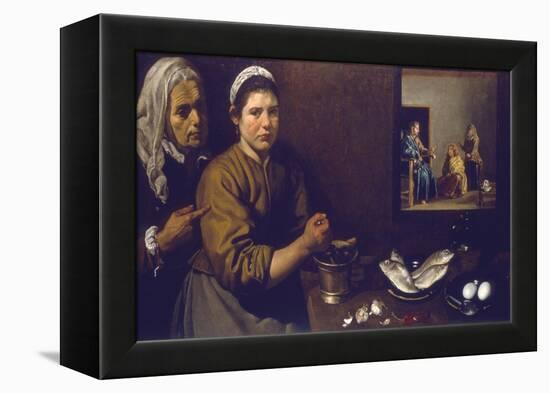 Christ in the House of Mary and Martha, C1618-1622-Diego Velazquez-Framed Premier Image Canvas