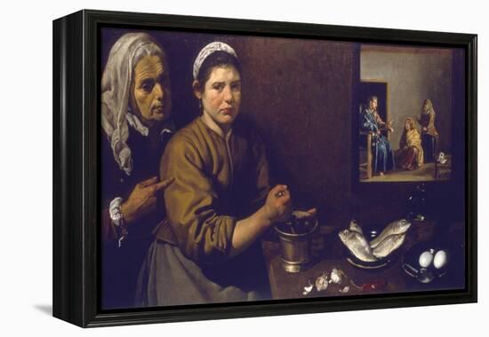 Christ in the House of Mary and Martha, C1618-1622-Diego Velazquez-Framed Premier Image Canvas