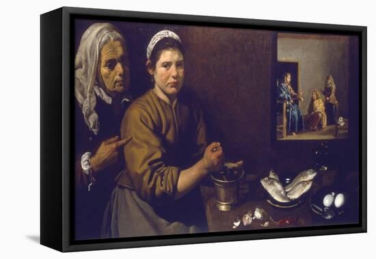 Christ in the House of Mary and Martha, C1618-1622-Diego Velazquez-Framed Premier Image Canvas