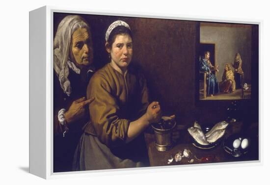 Christ in the House of Mary and Martha, C1618-1622-Diego Velazquez-Framed Premier Image Canvas