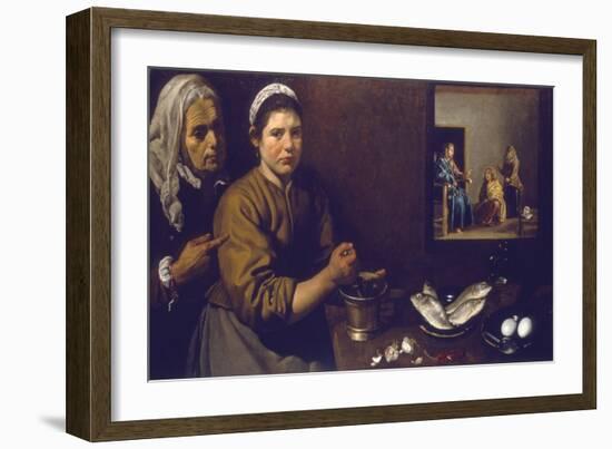 Christ in the House of Mary and Martha, C1618-1622-Diego Velazquez-Framed Giclee Print