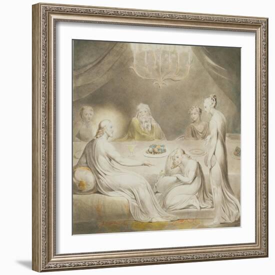 Christ in the House of Mary and Martha-William Blake-Framed Giclee Print