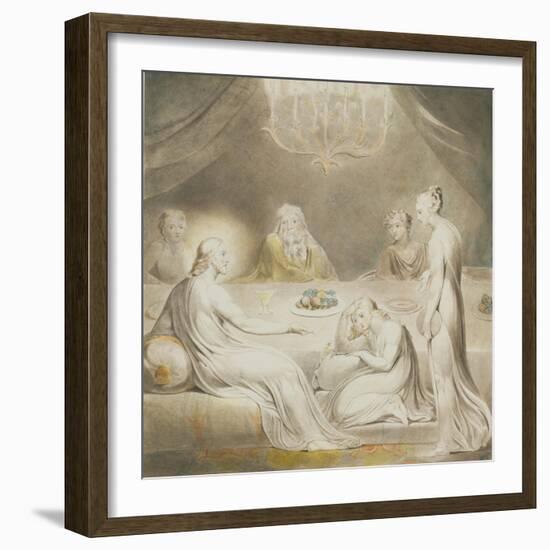 Christ in the House of Mary and Martha-William Blake-Framed Giclee Print