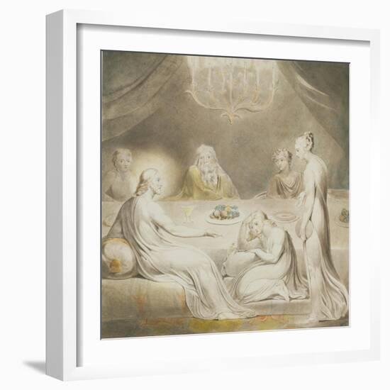 Christ in the House of Mary and Martha-William Blake-Framed Giclee Print