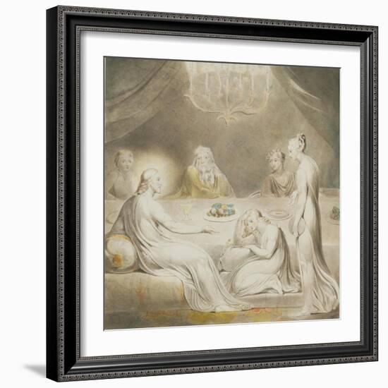 Christ in the House of Mary and Martha-William Blake-Framed Giclee Print