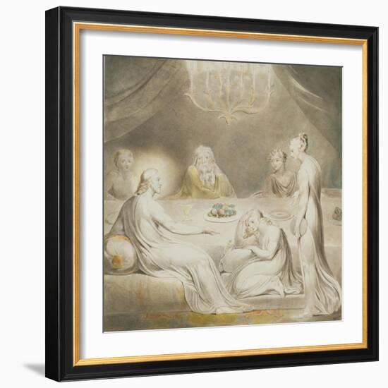 Christ in the House of Mary and Martha-William Blake-Framed Giclee Print