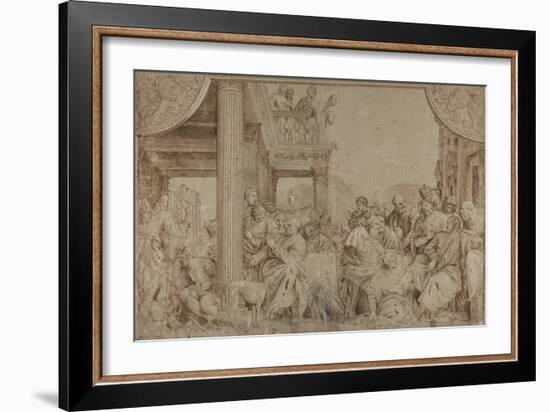 Christ in the House of Simon, late 17th-early 18th century-Veronese-Framed Giclee Print