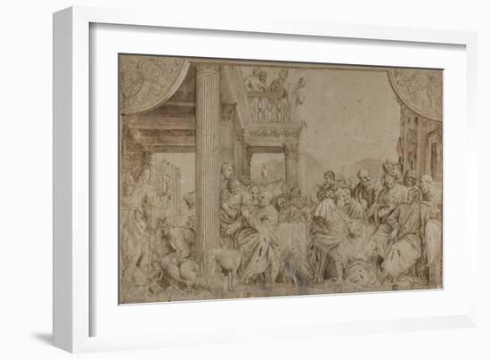 Christ in the House of Simon, late 17th-early 18th century-Veronese-Framed Giclee Print