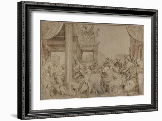 Christ in the House of Simon, late 17th-early 18th century-Veronese-Framed Giclee Print