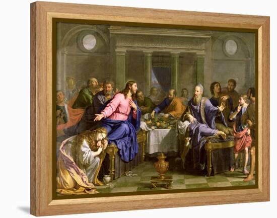 Christ in the House of Simon the Pharisee, C.1656-Philippe De Champaigne-Framed Premier Image Canvas