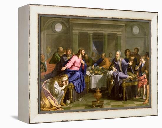 Christ in the House of Simon the Pharisee, C.1656-Philippe De Champaigne-Framed Premier Image Canvas