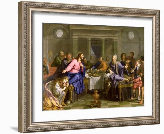 Christ in the House of Simon the Pharisee, C.1656-Philippe De Champaigne-Framed Giclee Print