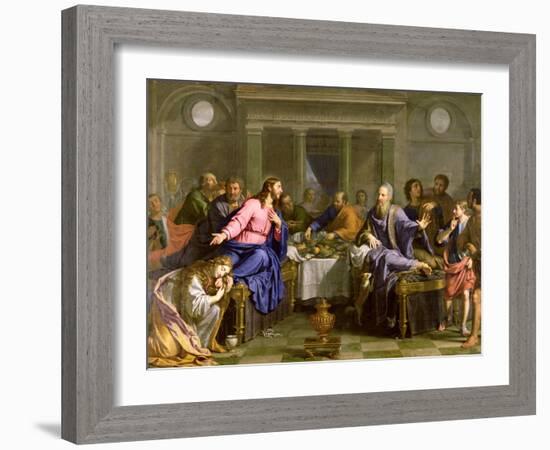 Christ in the House of Simon the Pharisee, C.1656-Philippe De Champaigne-Framed Giclee Print