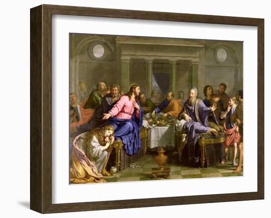 Christ in the House of Simon the Pharisee, C.1656-Philippe De Champaigne-Framed Giclee Print