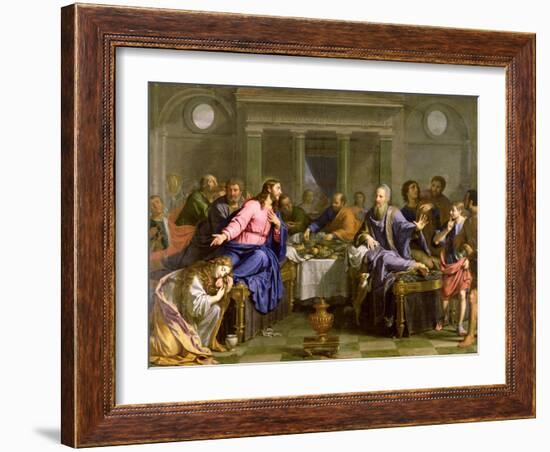 Christ in the House of Simon the Pharisee, C.1656-Philippe De Champaigne-Framed Giclee Print