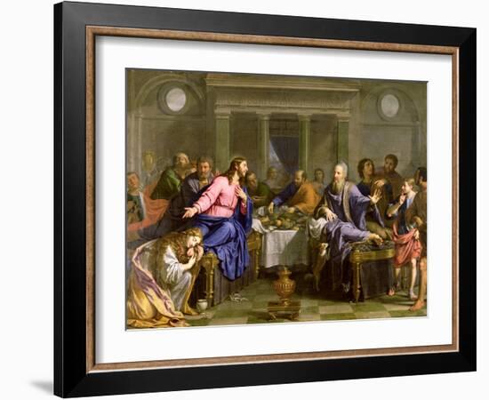 Christ in the House of Simon the Pharisee, C.1656-Philippe De Champaigne-Framed Giclee Print