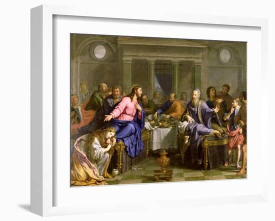 Christ in the House of Simon the Pharisee, C.1656-Philippe De Champaigne-Framed Giclee Print