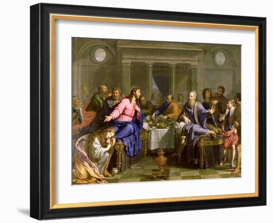 Christ in the House of Simon the Pharisee, C.1656-Philippe De Champaigne-Framed Giclee Print