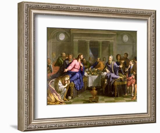 Christ in the House of Simon the Pharisee, C.1656-Philippe De Champaigne-Framed Giclee Print