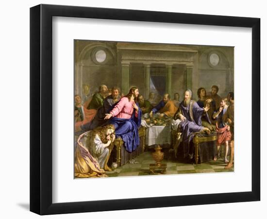 Christ in the House of Simon the Pharisee, C.1656-Philippe De Champaigne-Framed Giclee Print