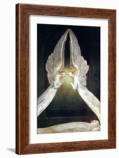 Christ in the Sepulcher-William Blake-Framed Art Print