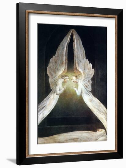 Christ in the Sepulcher-William Blake-Framed Art Print