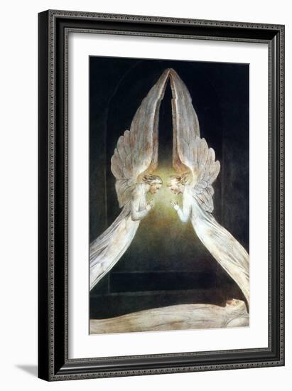 Christ in the Sepulcher-William Blake-Framed Art Print