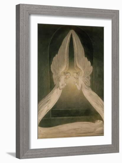 Christ in the Sepulchre, Guarded by Angels-William Blake-Framed Giclee Print