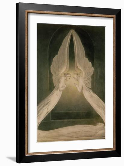 Christ in the Sepulchre, Guarded by Angels-William Blake-Framed Giclee Print