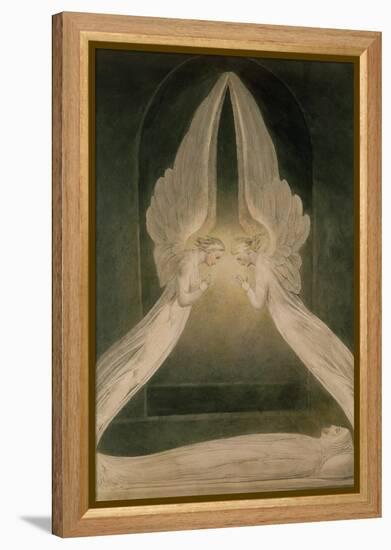 Christ in the Sepulchre, Guarded by Angels-William Blake-Framed Premier Image Canvas