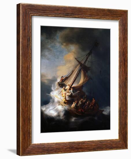 Christ in the Storm on the Lake of Galilee, 1633-Rembrandt van Rijn-Framed Giclee Print