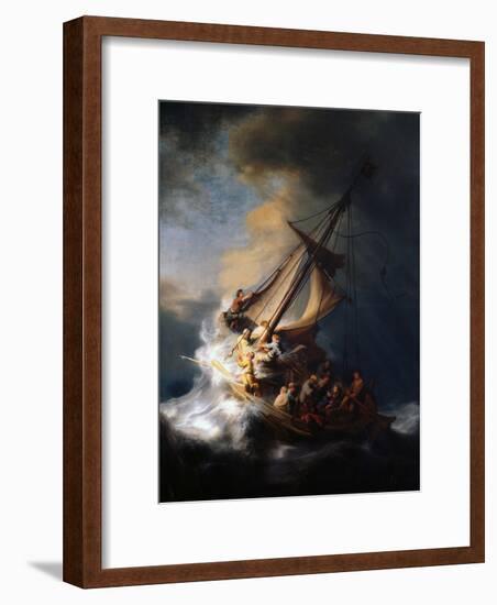 Christ in the Storm on the Lake of Galilee, 1633-Rembrandt van Rijn-Framed Giclee Print