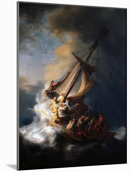 Christ in the Storm on the Lake of Galilee, 1633-Rembrandt van Rijn-Mounted Giclee Print