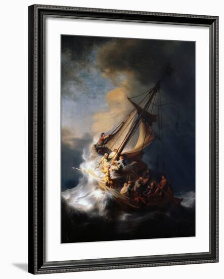 Christ in the Storm on the Lake of Galilee, 1633-Rembrandt van Rijn-Framed Giclee Print