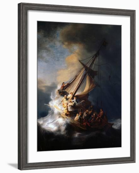 Christ in the Storm on the Lake of Galilee, 1633-Rembrandt van Rijn-Framed Giclee Print